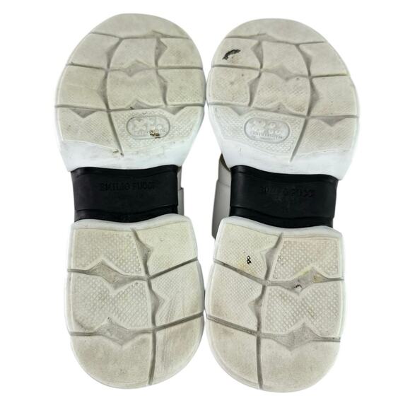 Emilio Pucci Night Glitter Multicolor Ruffle Elastic Slip-On Sneakers Shoes Sz 6 - Picture 4 of 7